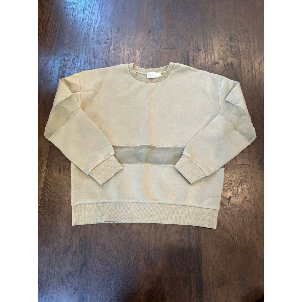 Anthropologie women’s S olive‎ green design sweater B24